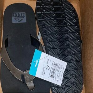 Reef Men's Black and Brown Flip Flops